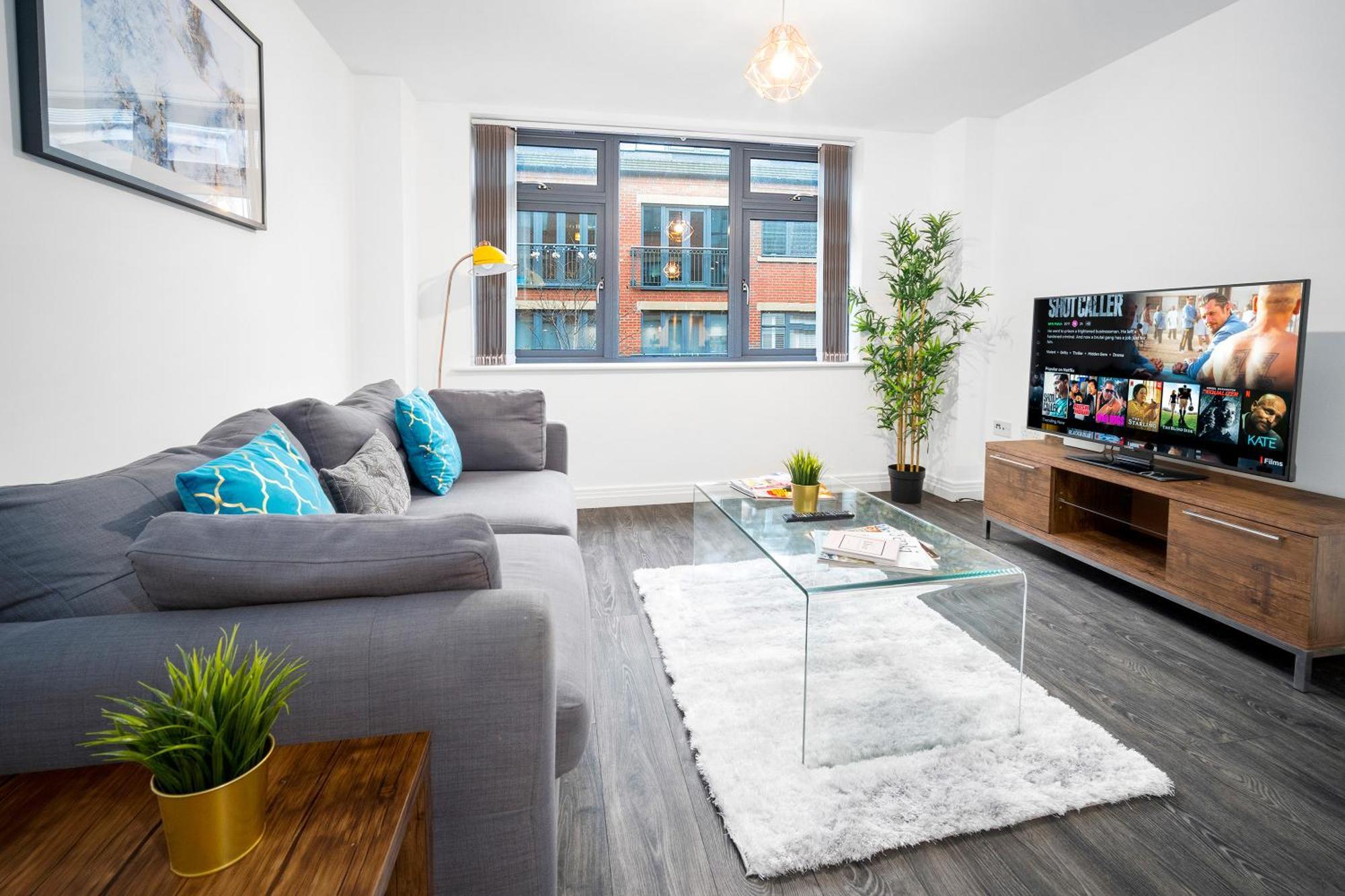 New Luxe Apartment - Secure Parking - Birmingham City Centre - Netflix - Wifi - Top Rated - 54M Exterior photo